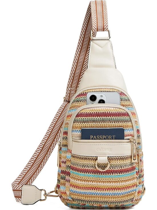 Jewelry - Womens Sling Bag Crossbody Bags for Women Vegan Leather Sling Backpack Daypack F